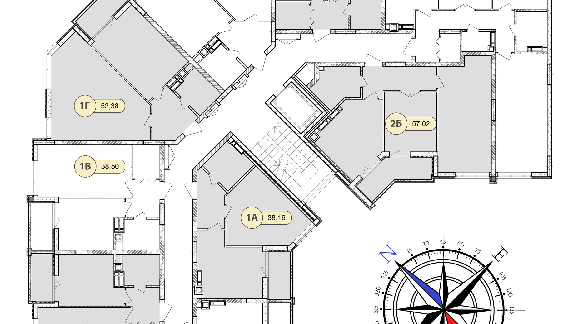 Планировка 2-комнатной квартиры в ЖК Синергия Сити 59 м², фото 683059