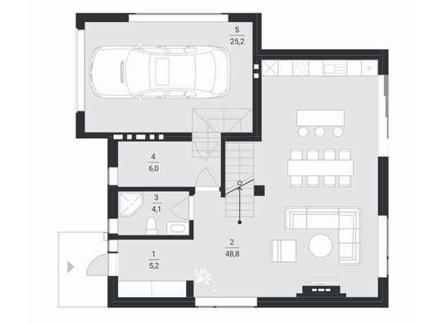 КМ Prime Hill: планування 3-кімнатної квартири 165 м²