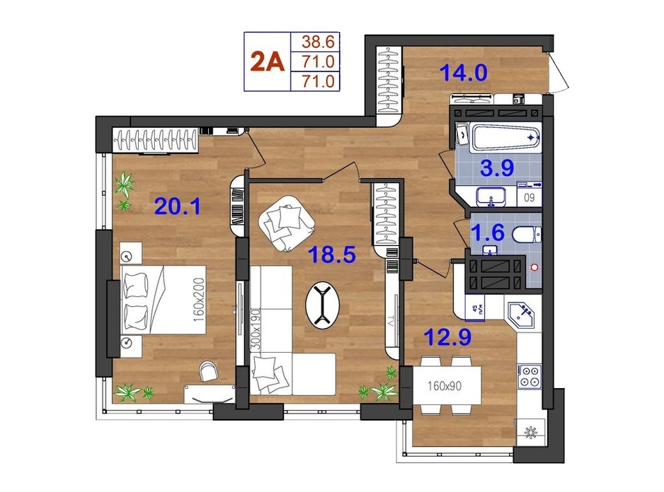 ЖК SunCity планировка 14 ЖК SunCity планировка 14