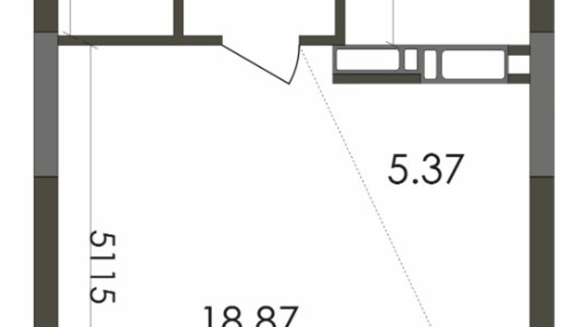 Планировка 1-комнатной квартиры в ЖК Star City 35.24 м², фото 685101