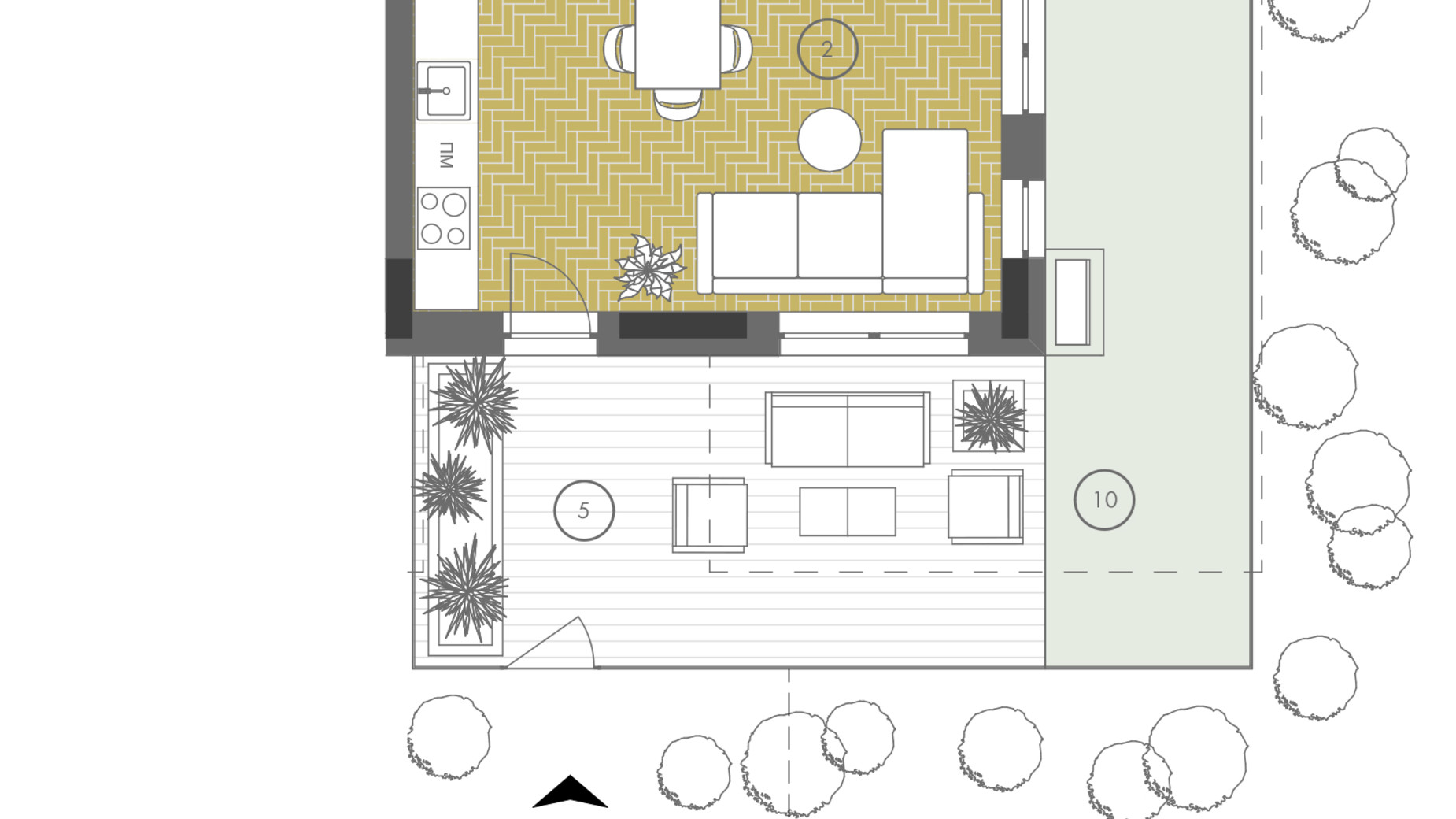 Планировка 2-комнатной квартиры в ЖК Gravity Park 73.12 м², фото 685971