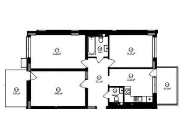 ЖК Веймут Парк: планировка 3-комнатной квартиры 88.49 м²