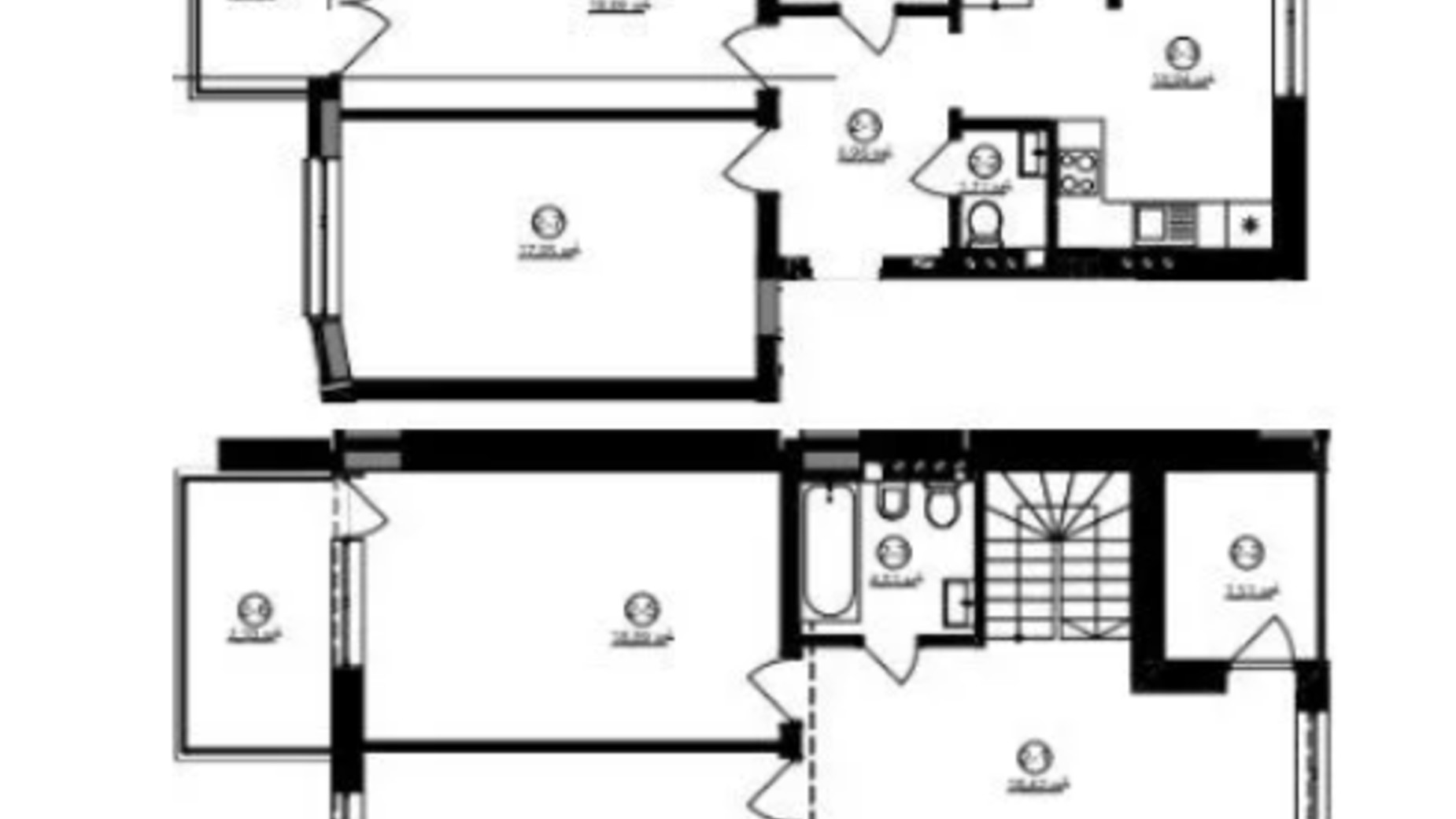 Планування багато­рівневої квартири в ЖК Веймут Парк 153 м², фото 686236