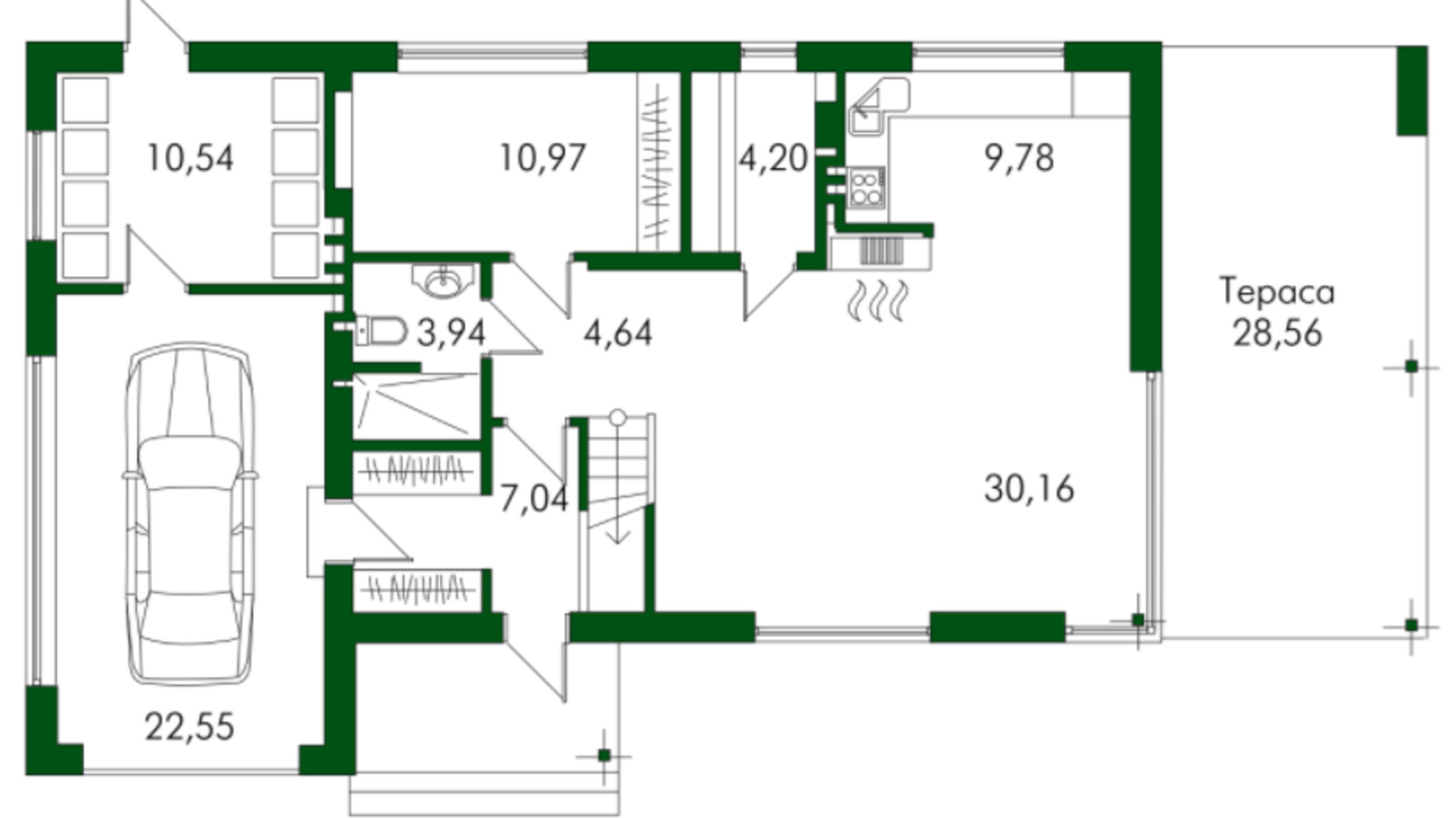 Планировка коттеджа в КГ Белгравия 176.85 м², фото 686274