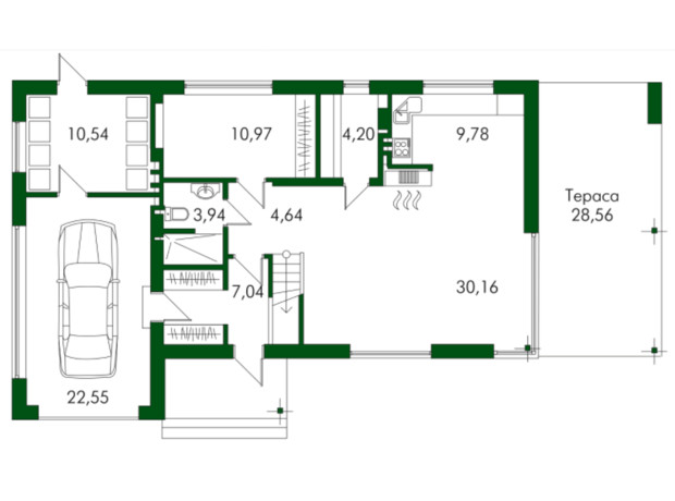 КГ Белгравия: планировка 3-комнатной квартиры 176.85 м²