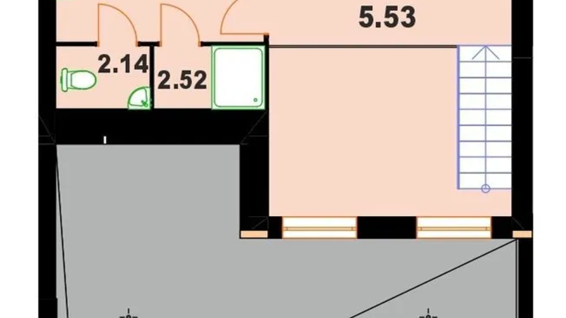 Планировка таунхауса в Таунхаусы Микрорайон Дендропарковый 133.49 м², фото 687096