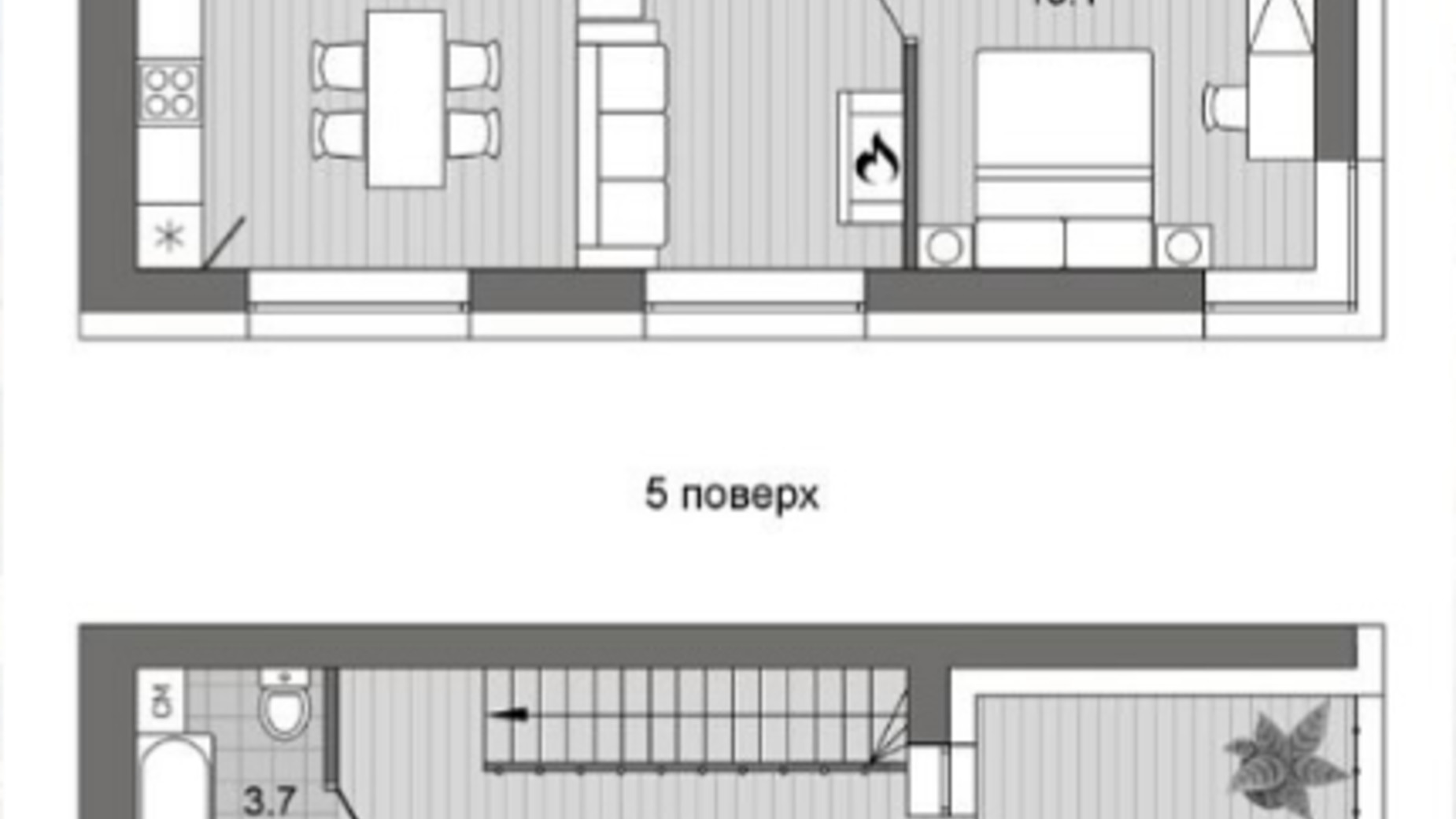 Планировка много­уровневой квартиры в ЖК Семейная Крепость. Haute Couture 141.9 м², фото 688869