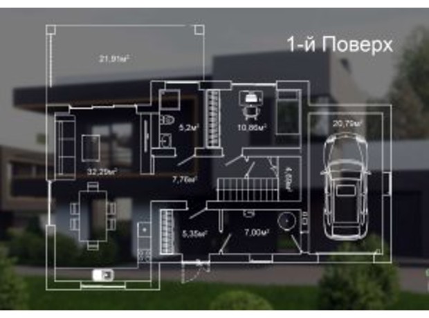 КГ Park by berezivka: планировка 3-комнатной квартиры 185.12 м²