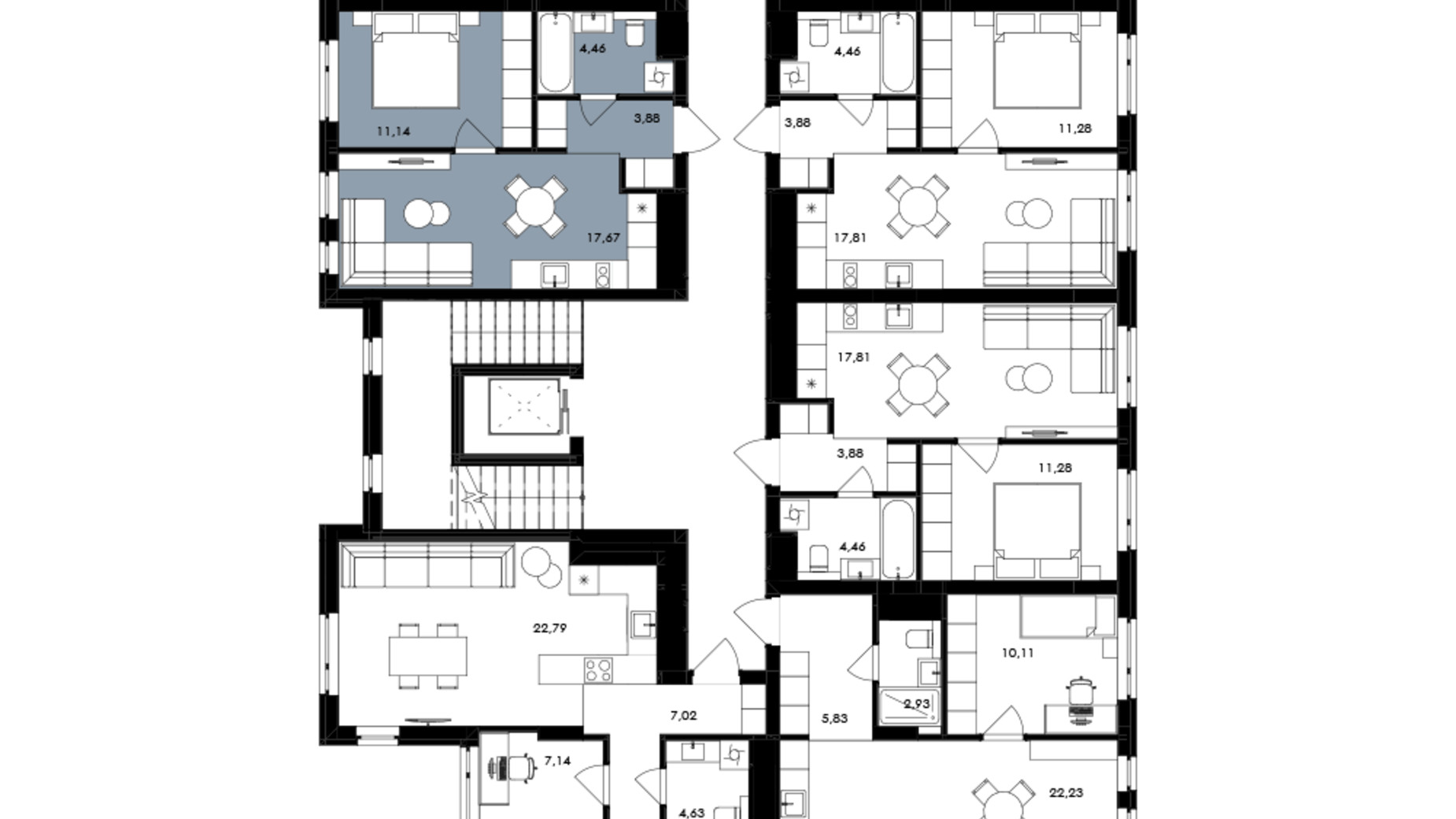 Планировка 1-комнатной квартиры в ЖК Avalon Holiday One 37 м², фото 689457