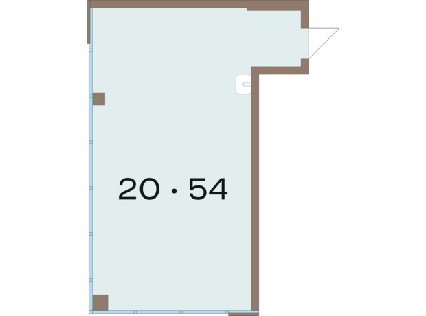 ЖК Соуренж: планировка помощения 54 м²