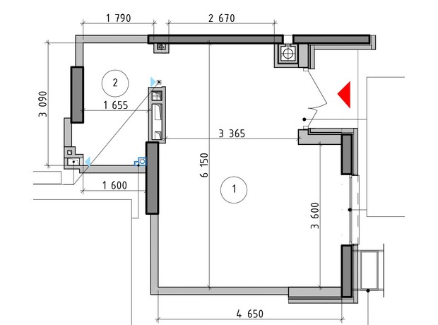 ЖК Оптимісто: планировка помощения 72.76 м²