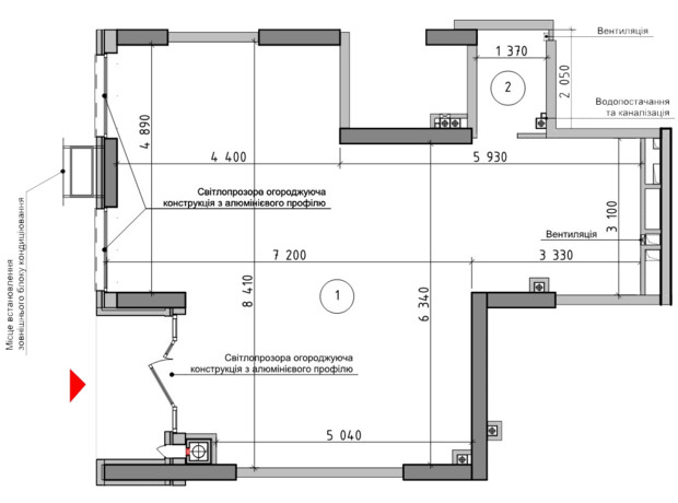 ЖК Оптимісто: планировка помощения 37.67 м²