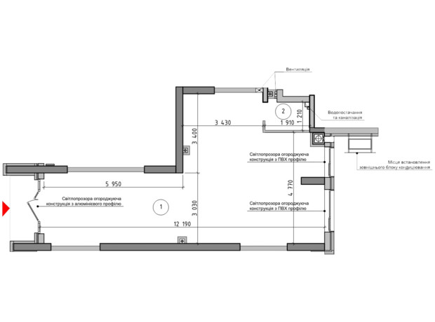 ЖК Оптимісто: планування приміщення 57.26 м²