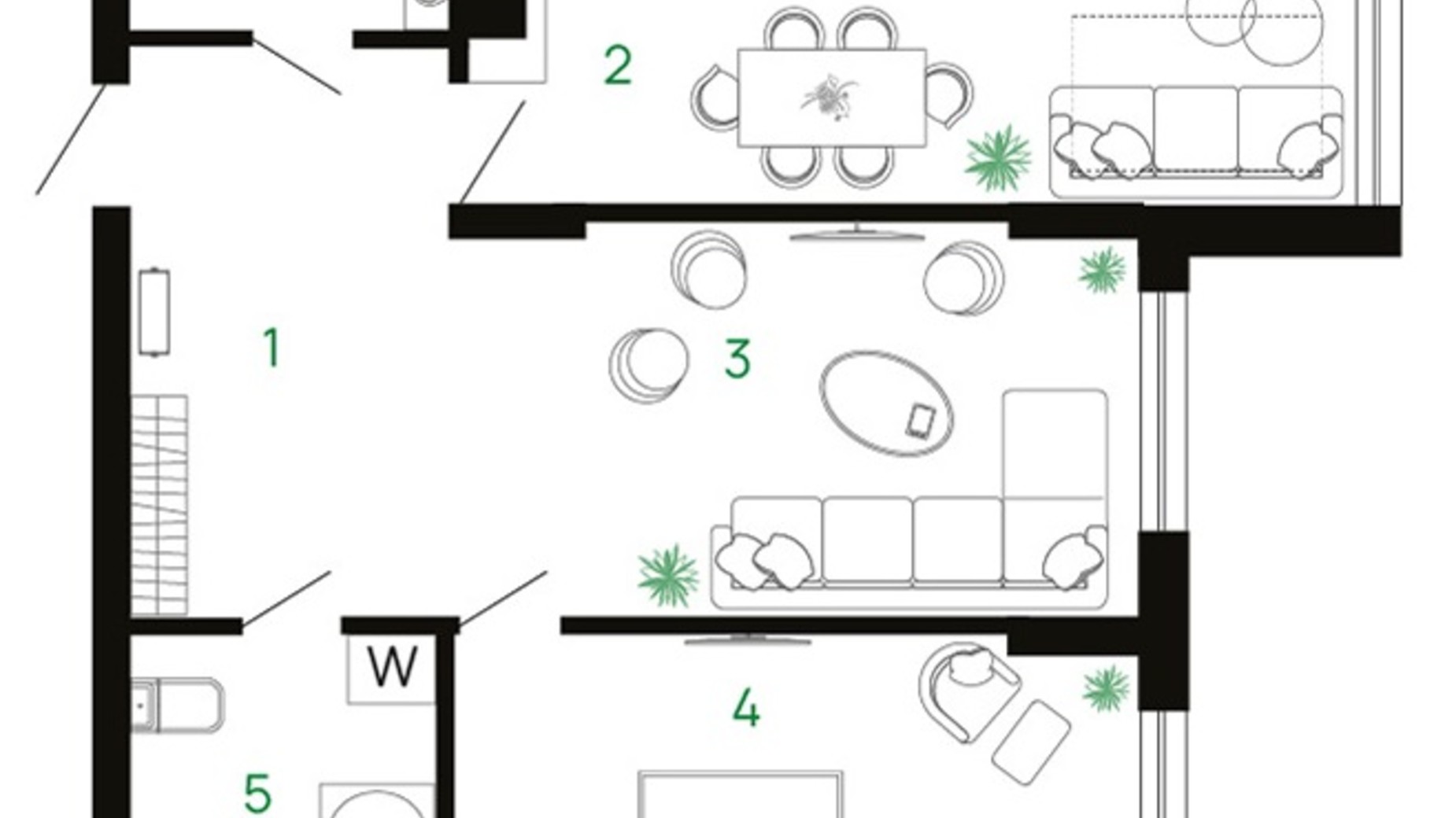 Планування 2-кімнатної квартири в ЖК Comfort Park 70 м², фото 692354