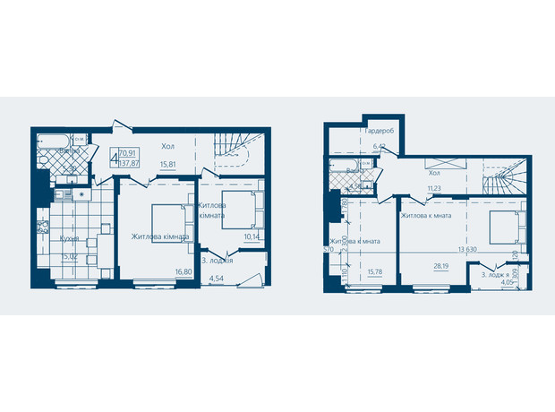 ЖК Престижный 2: планировка 4-комнатной квартиры 137.87 м²