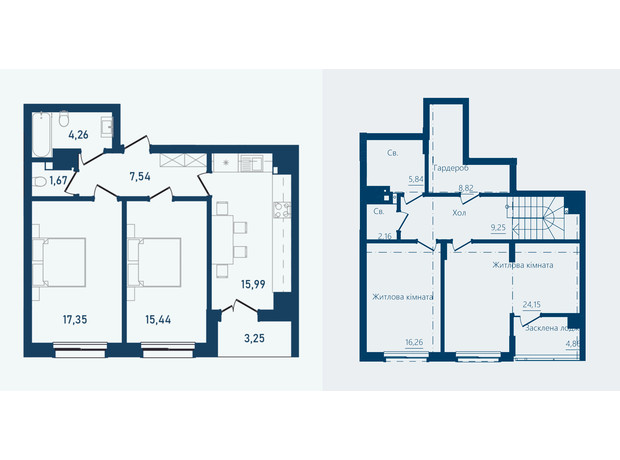 ЖК Престижный 2: планировка 3-комнатной квартиры 140.23 м²