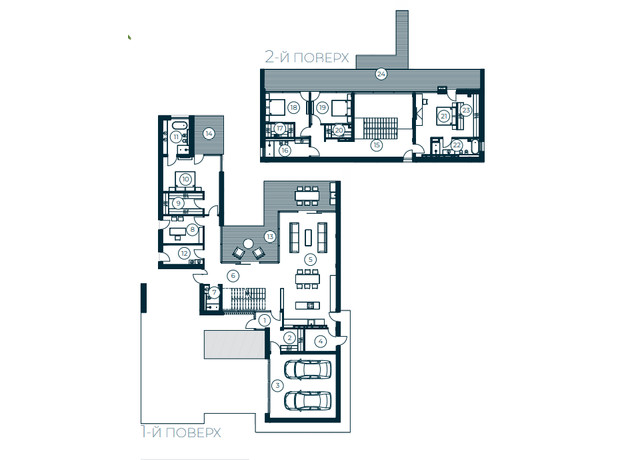 КГ Vlasne Misto: планировка 4-комнатной квартиры 372 м²