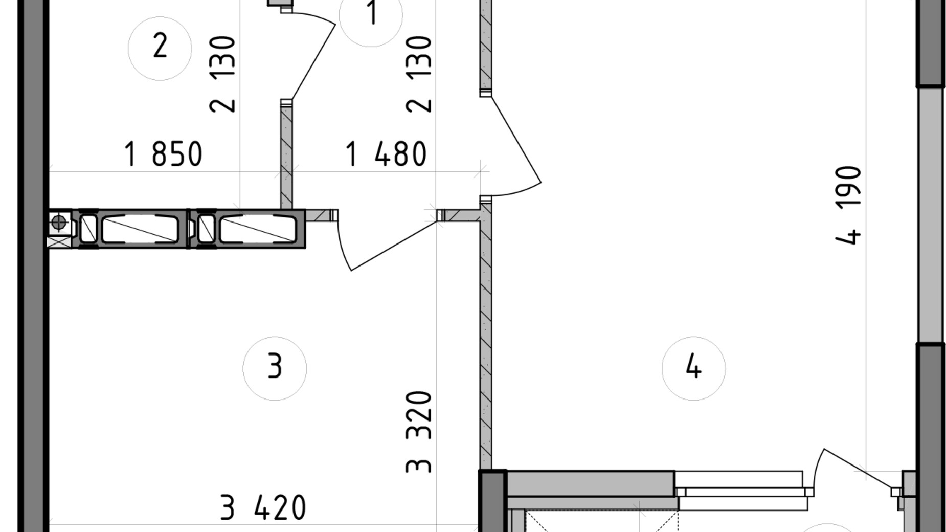 Планування 1-кімнатної квартири в ЖК Оптимісто 35.4 м², фото 695718