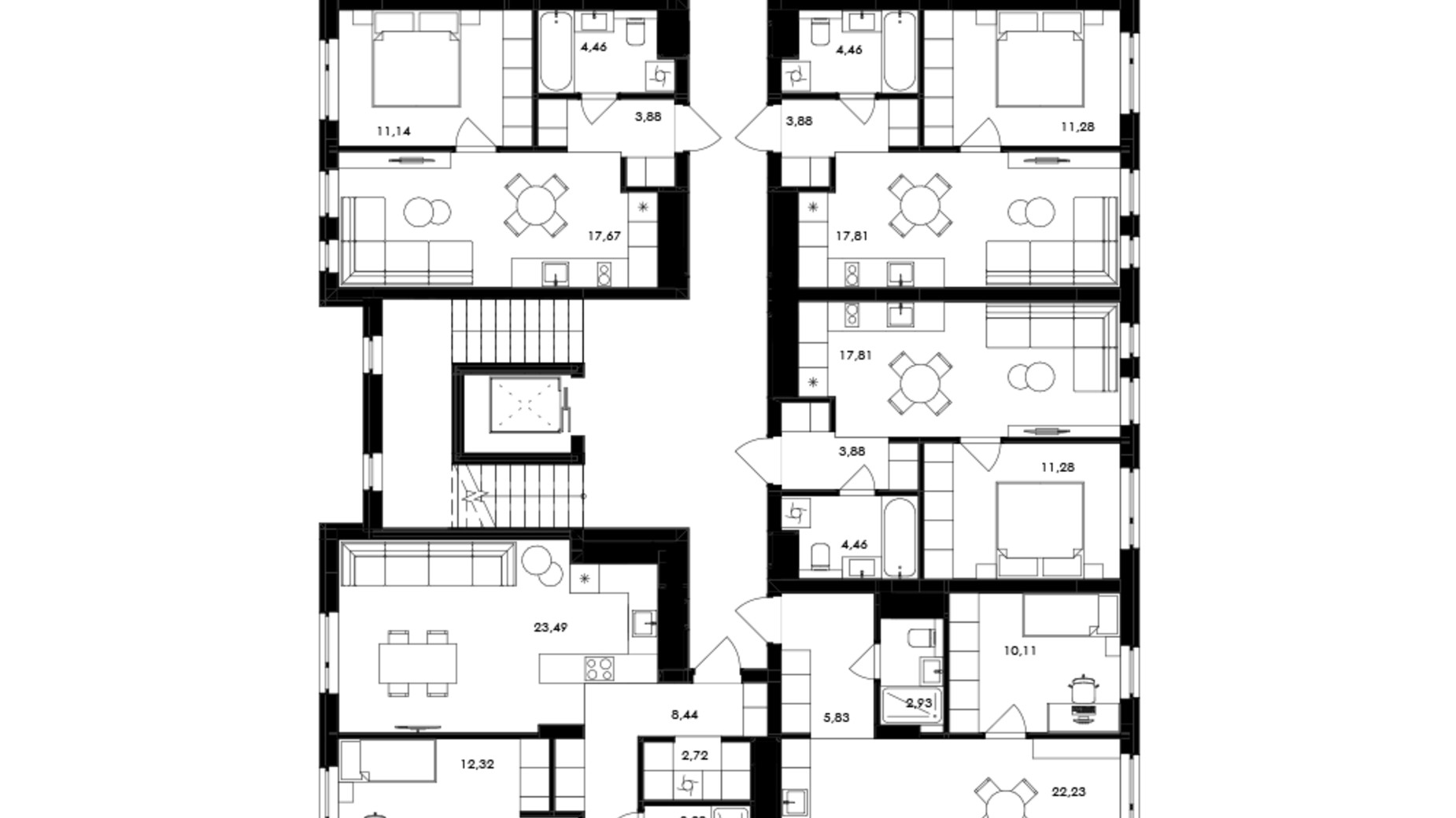 Планировка 1-комнатной квартиры в ЖК Avalon Holiday One 41 м², фото 697596