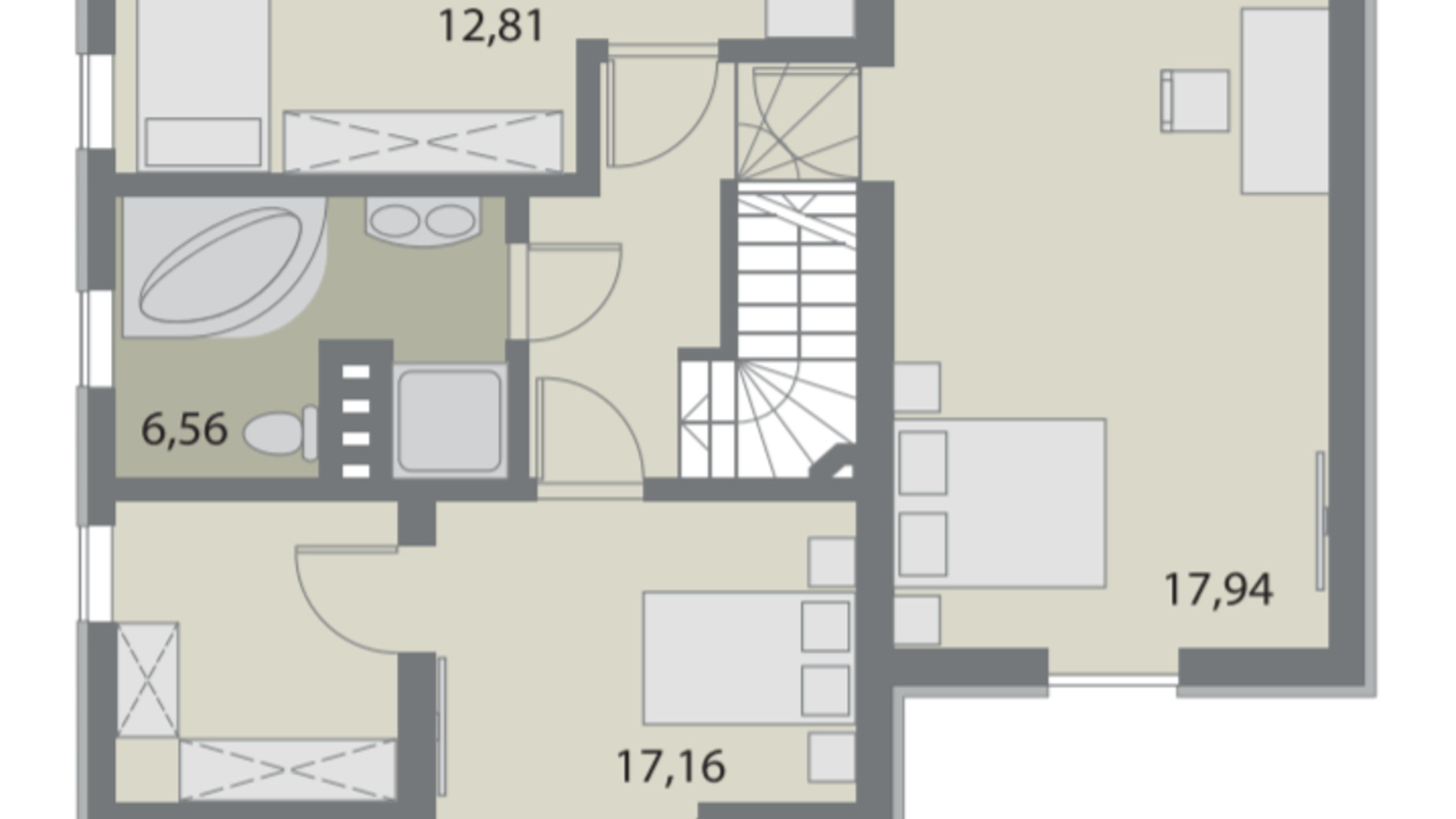 Планировка таунхауса в Коттеджный городок Счастливый Хуторок 130 м², фото 697659