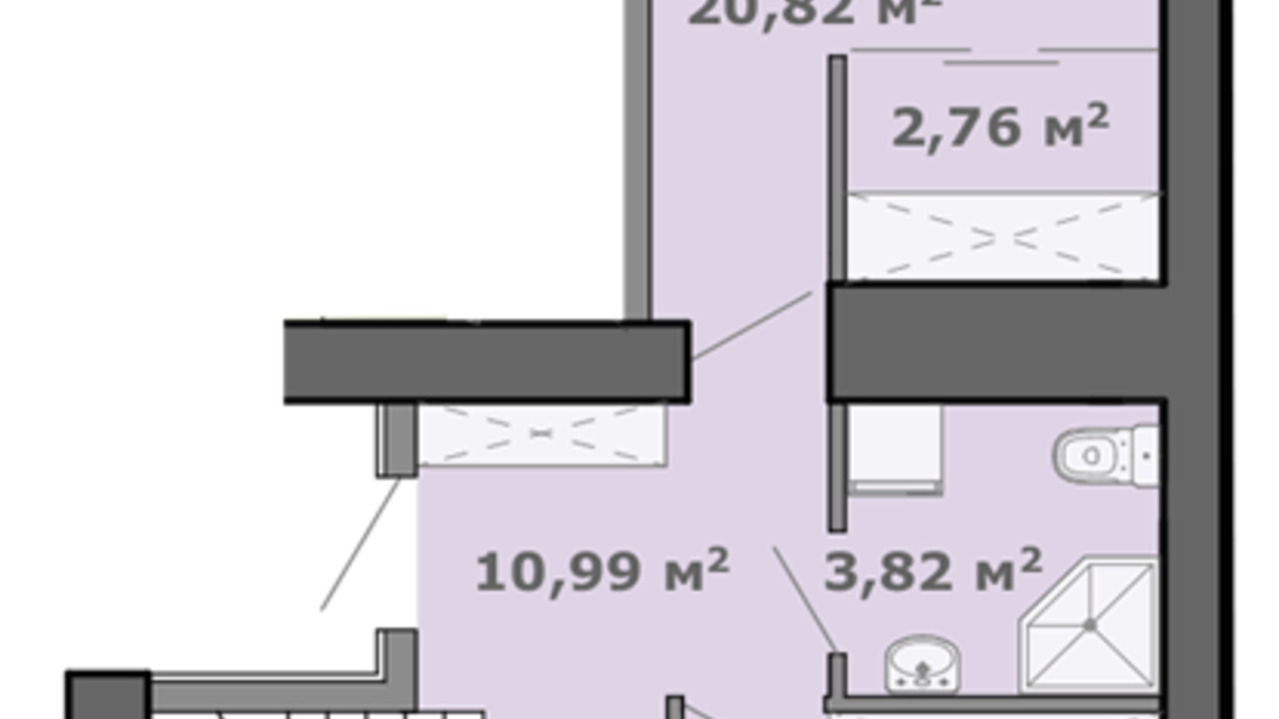 Планування багато­рівневої квартири в ЖК Липи 129.44 м², фото 699346