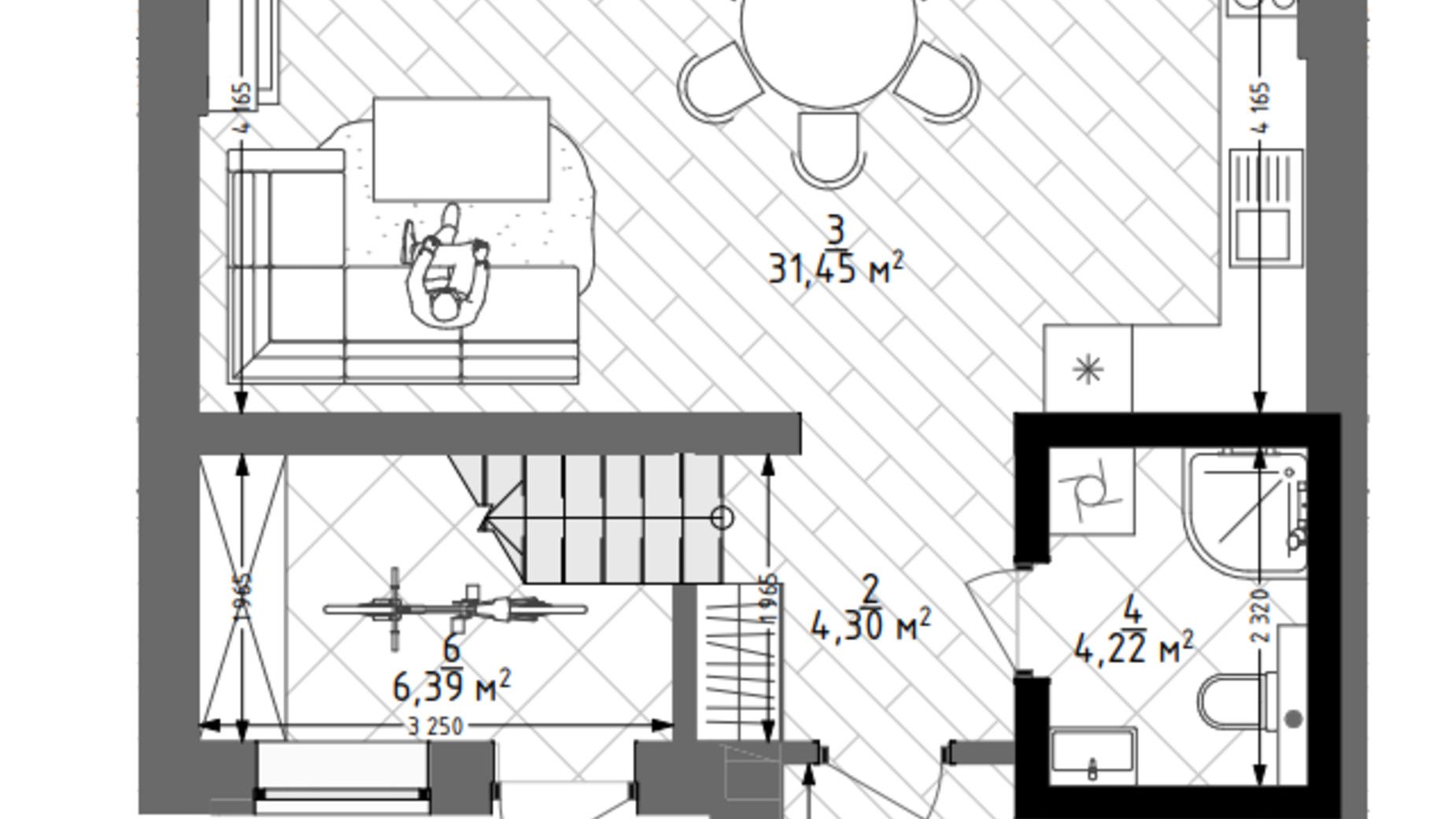 Планировка таунхауса в КГ Lagom 125 м², фото 702033
