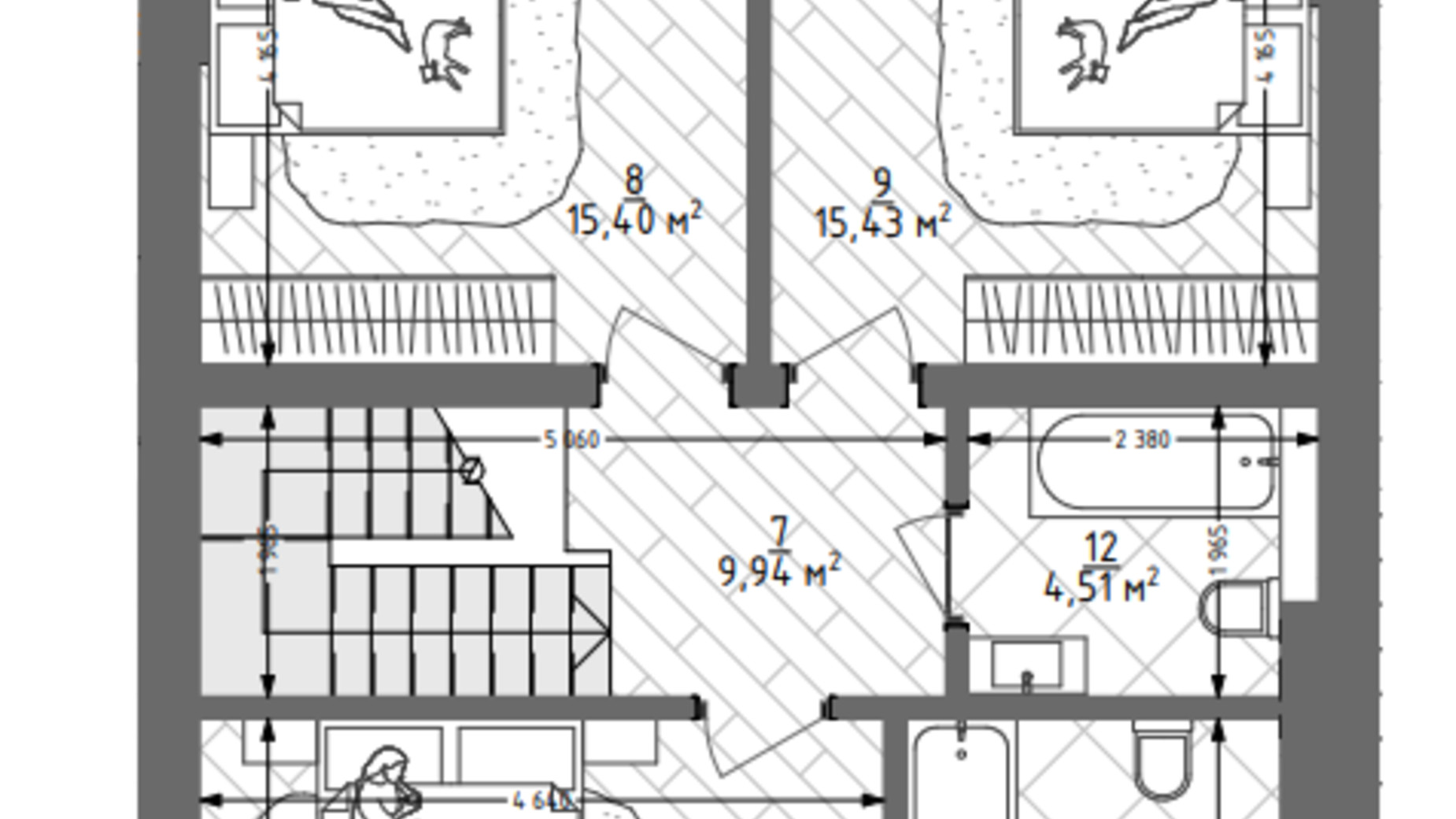 Планировка таунхауса в КГ Lagom 125 м², фото 702034