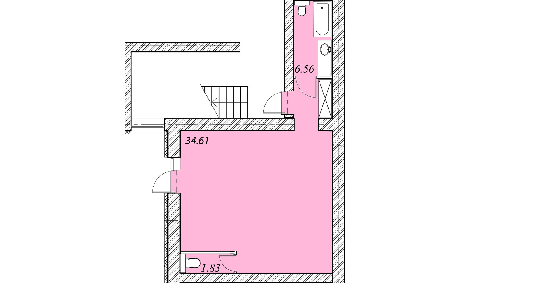 Планировка помещения в ЖК на Шептицкого 43 м², фото 706365