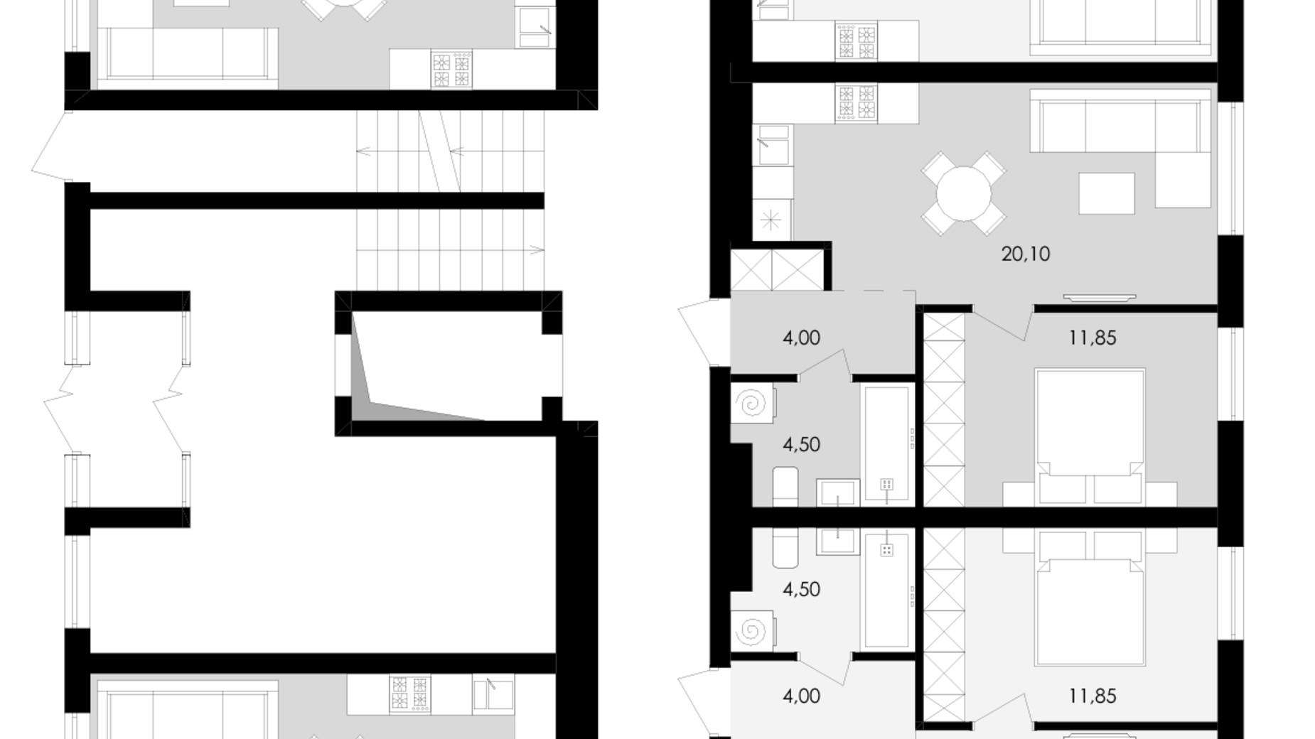 Планування 2-кімнатної квартири в ЖК Avalon Holiday 69 м², фото 708980