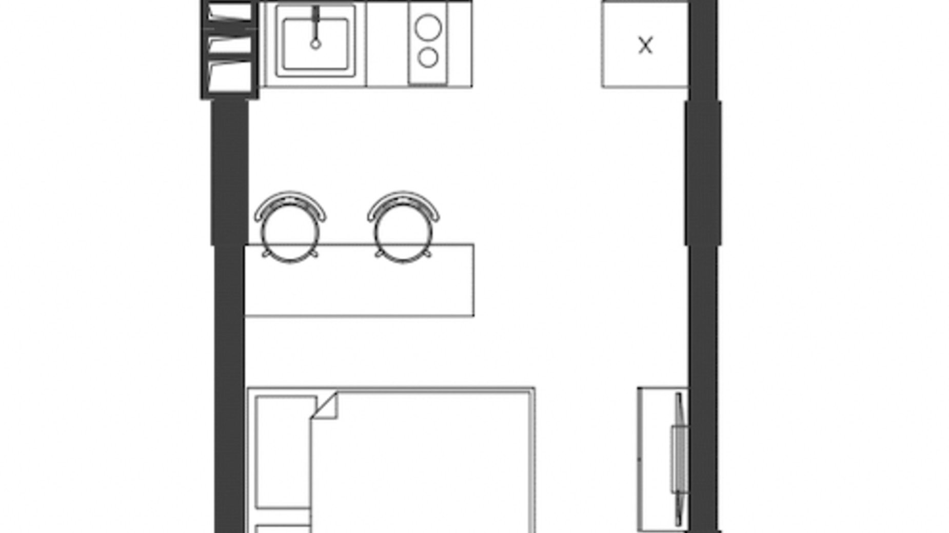 Планування смарт квартири в ЖК Nagirniy House 23.94 м², фото 709249