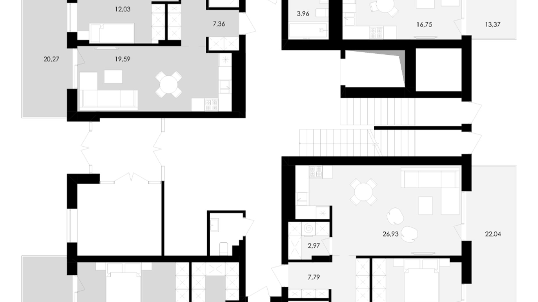 Планировка 1-комнатной квартиры в ЖК Avalon Yard 53 м², фото 709856