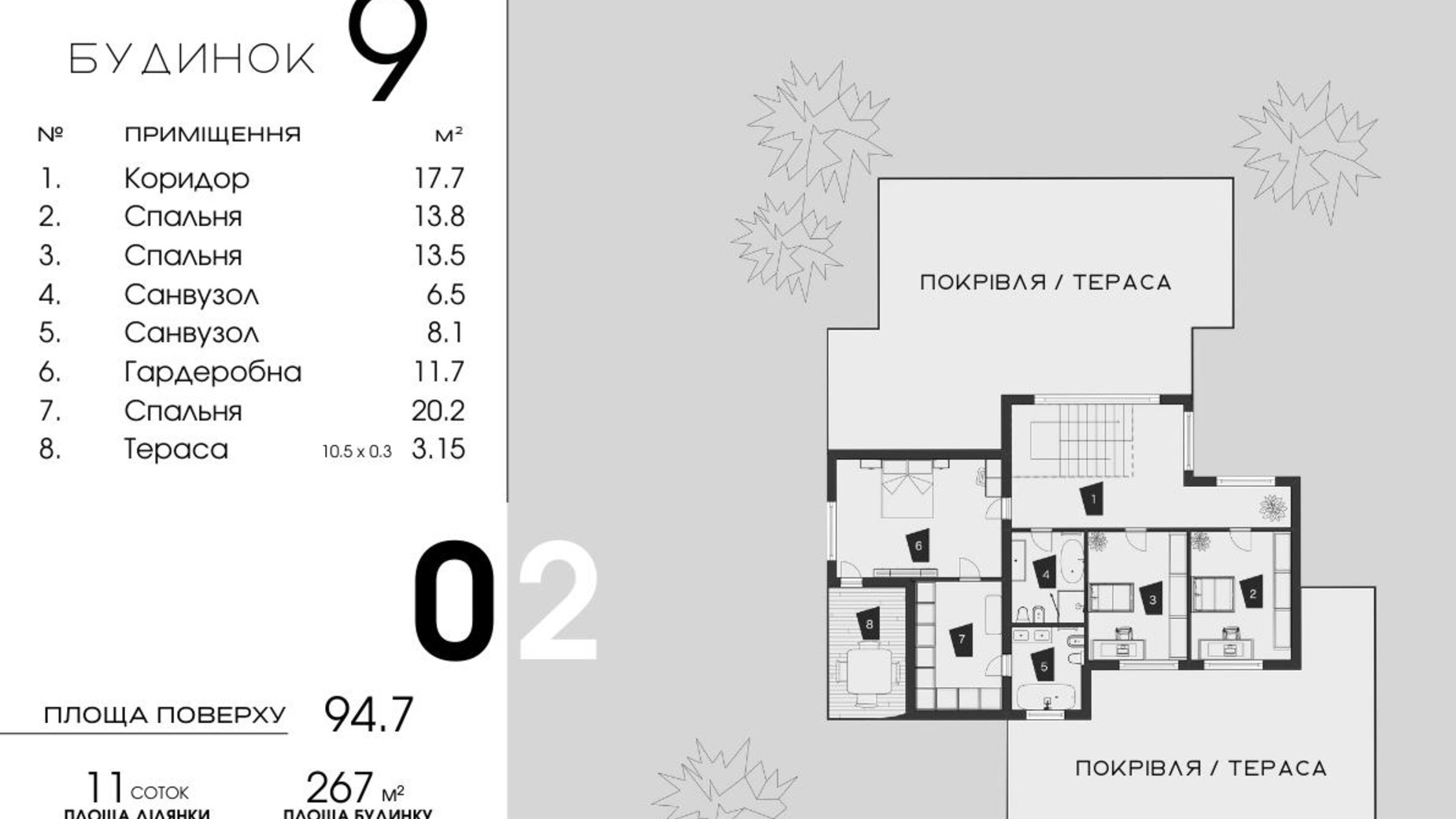 Планировка коттеджа в КГ Damba River Park 267 м², фото 710523