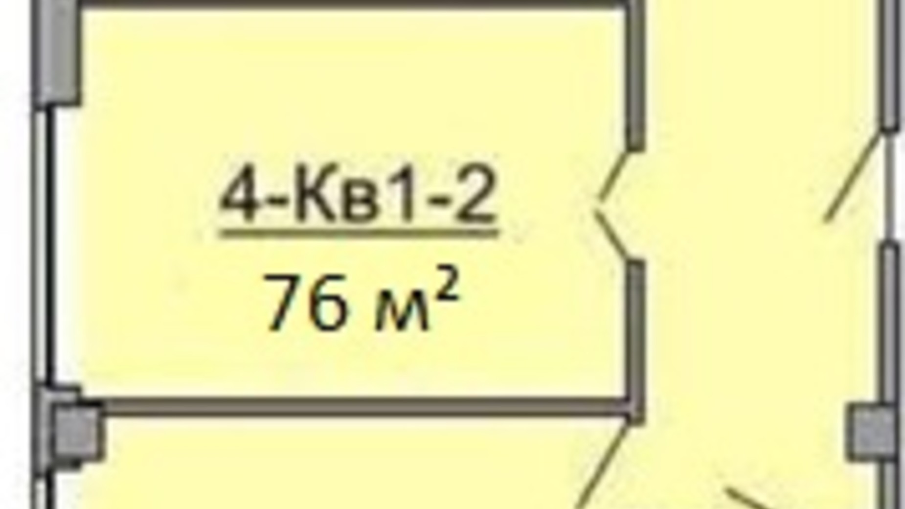 Планування 3-кімнатної квартири в ЖК Троїцький 76 м², фото 715438