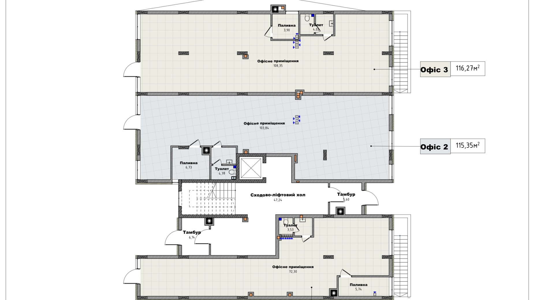 Планировка торгового помещения в КД San Marco 81.57 м², фото 716188