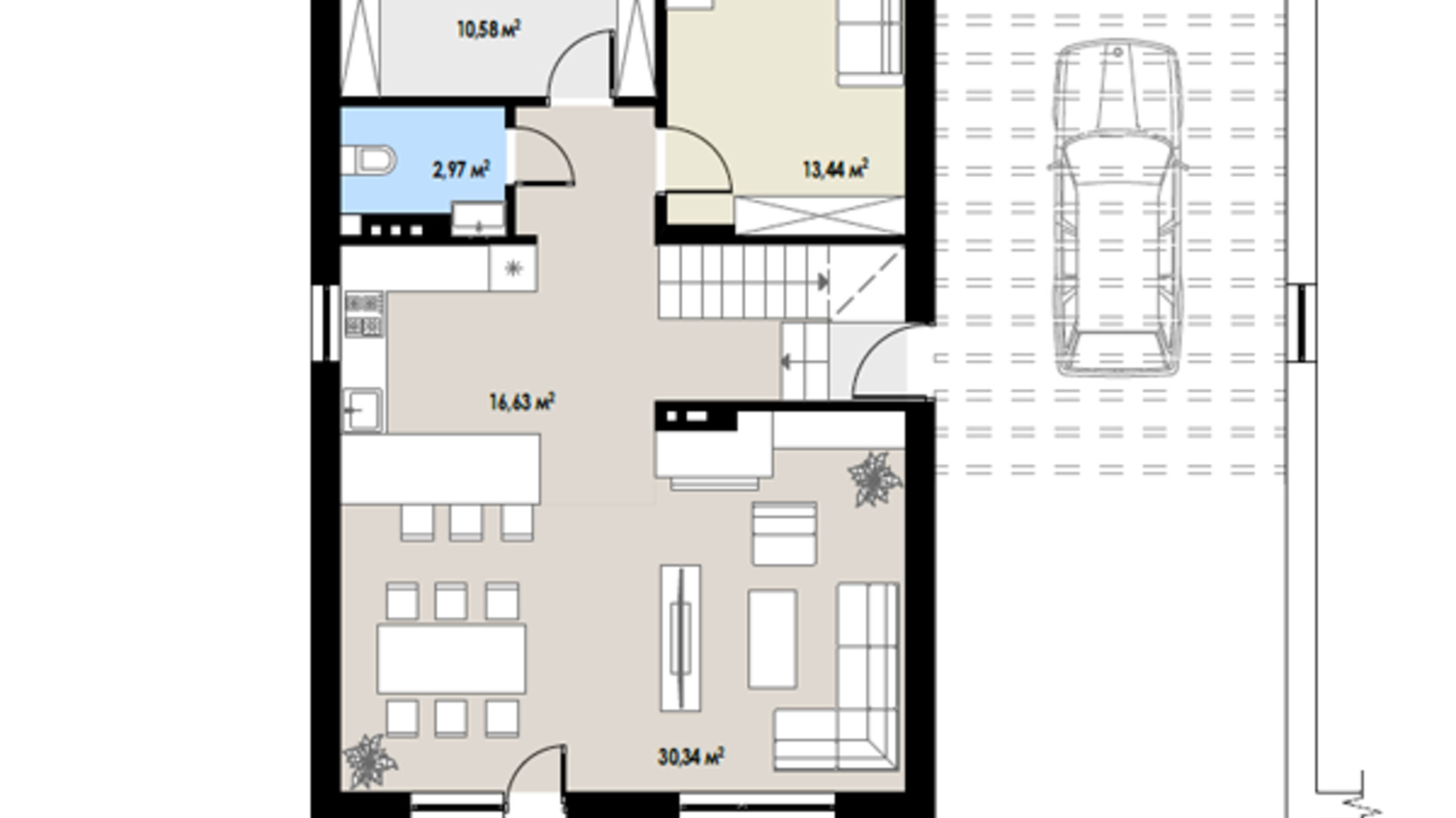 Планировка коттеджа в КГ Zlagoda-Hills 158 м², фото 716305