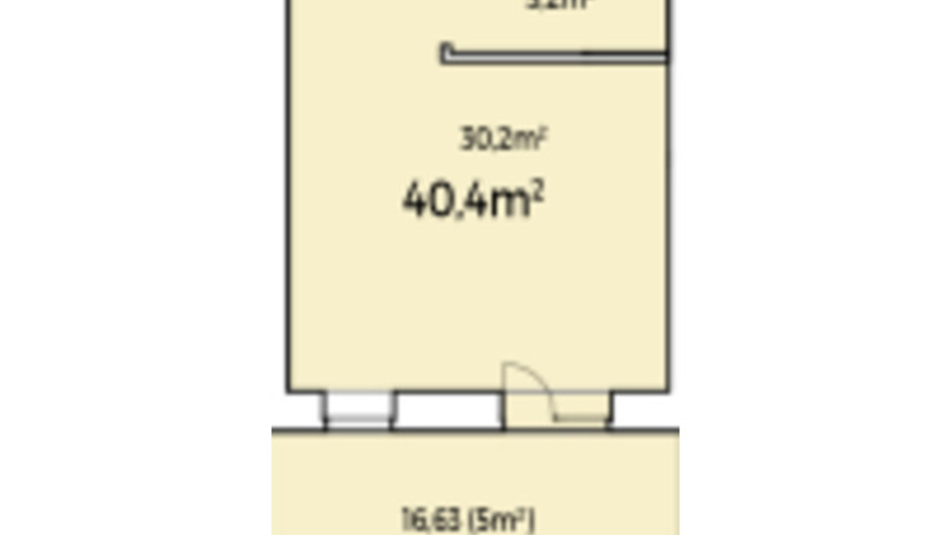 Планування вільне планування квартири в Клубне житло StyleUP 40.4 м², фото 717169