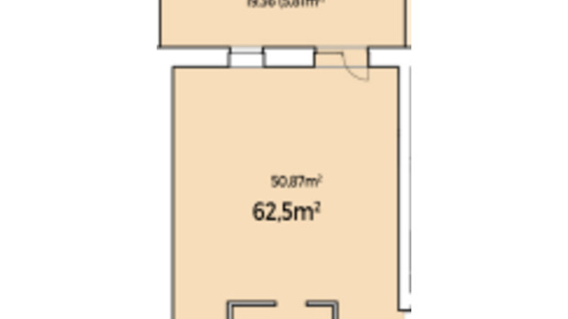 Планування вільне планування квартири в Клубне житло StyleUP 61.33 м², фото 717175