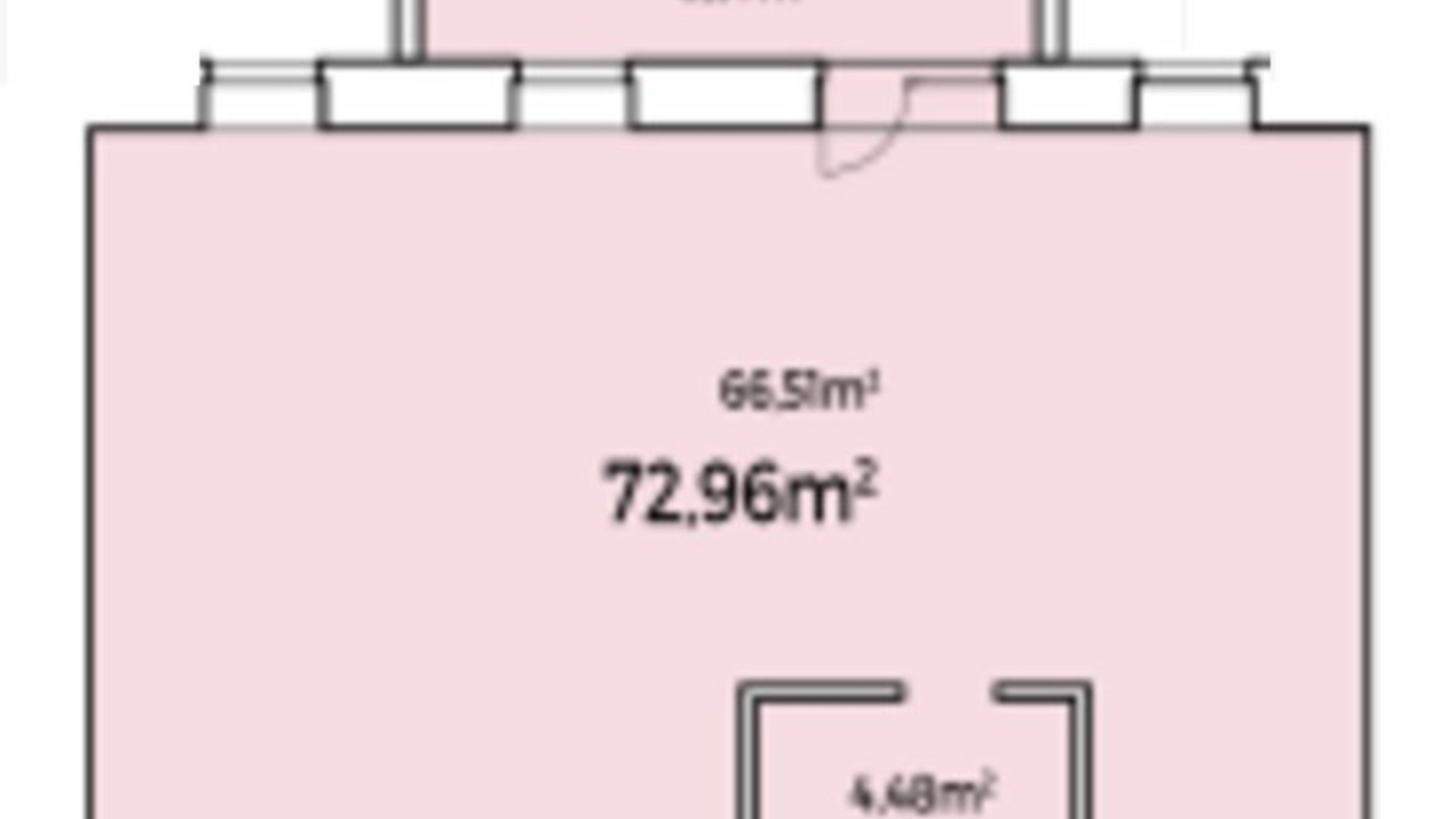 Планування вільне планування квартири в Клубне житло StyleUP 73.79 м², фото 717176
