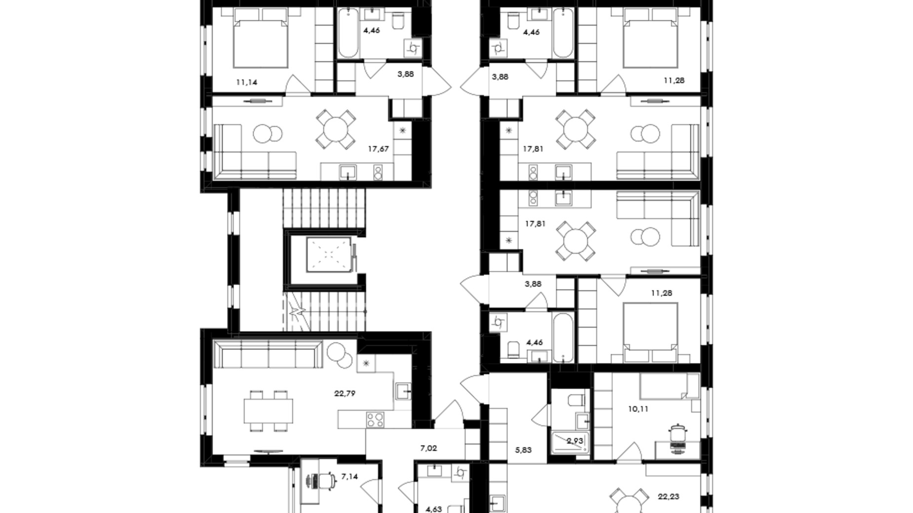 Планування 1-кімнатної квартири в ЖК Avalon Holiday One 39 м², фото 722700