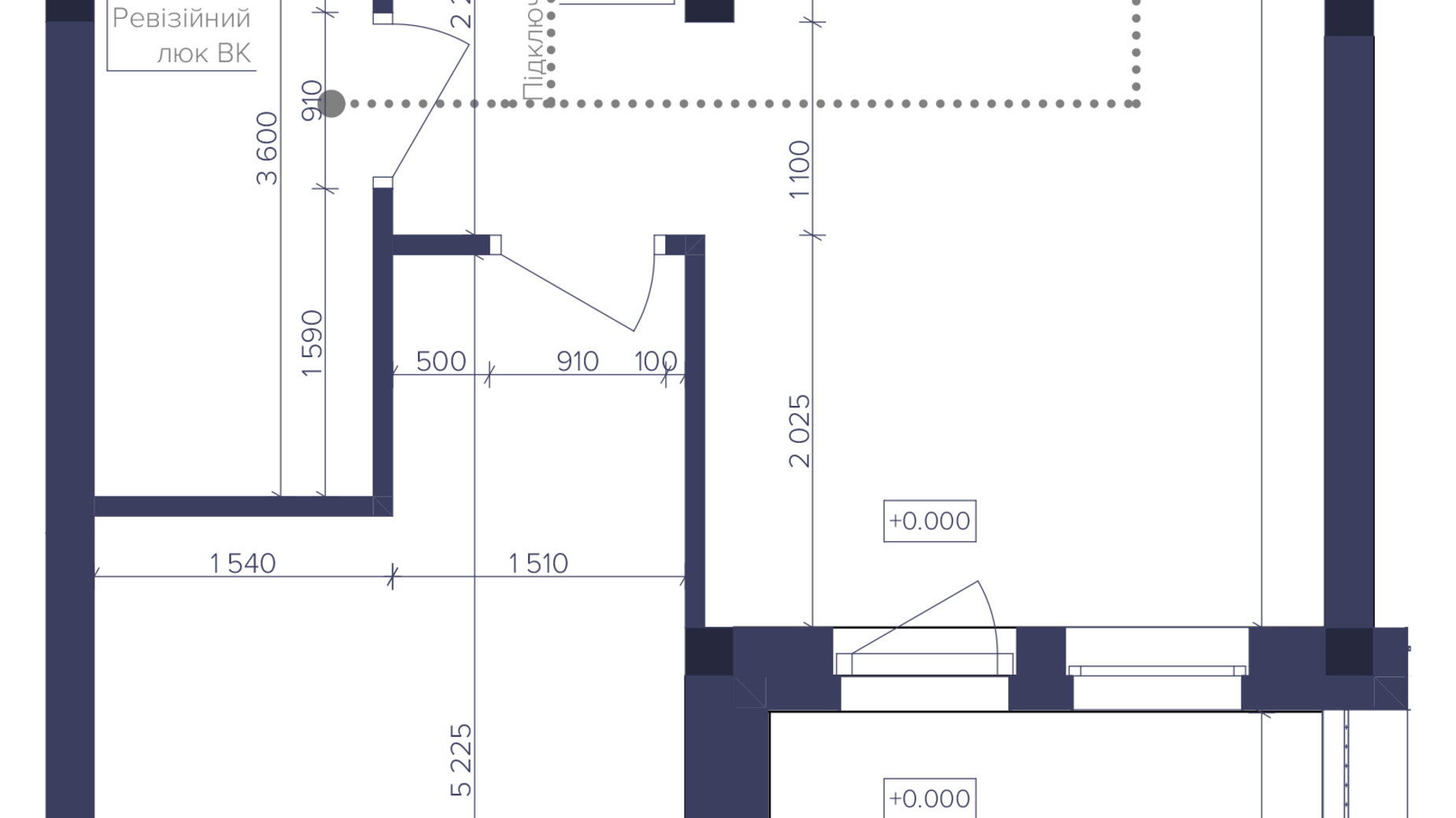 Планировка 1-комнатной квартиры в ЖК Dnipro Island 45.61 м², фото 732071