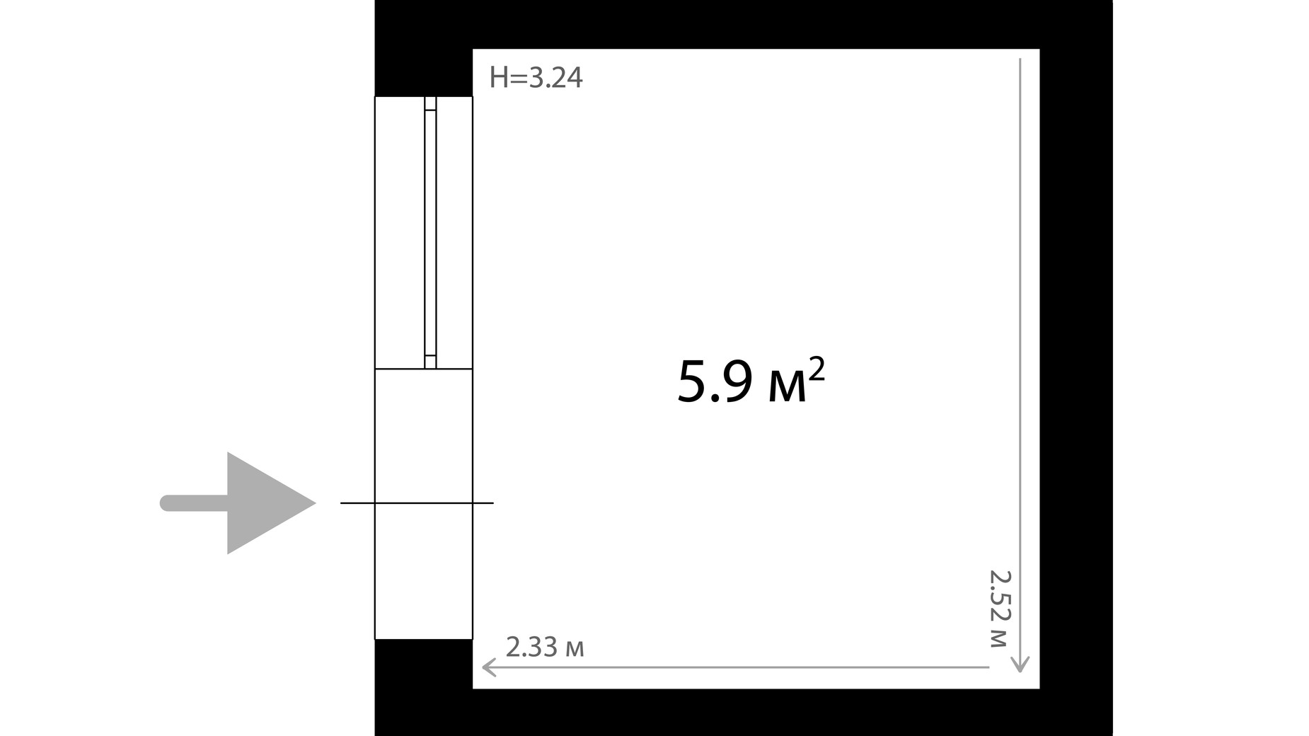 Планировка торгового помещения в ЖК Park Land 5.9 м², фото 732290