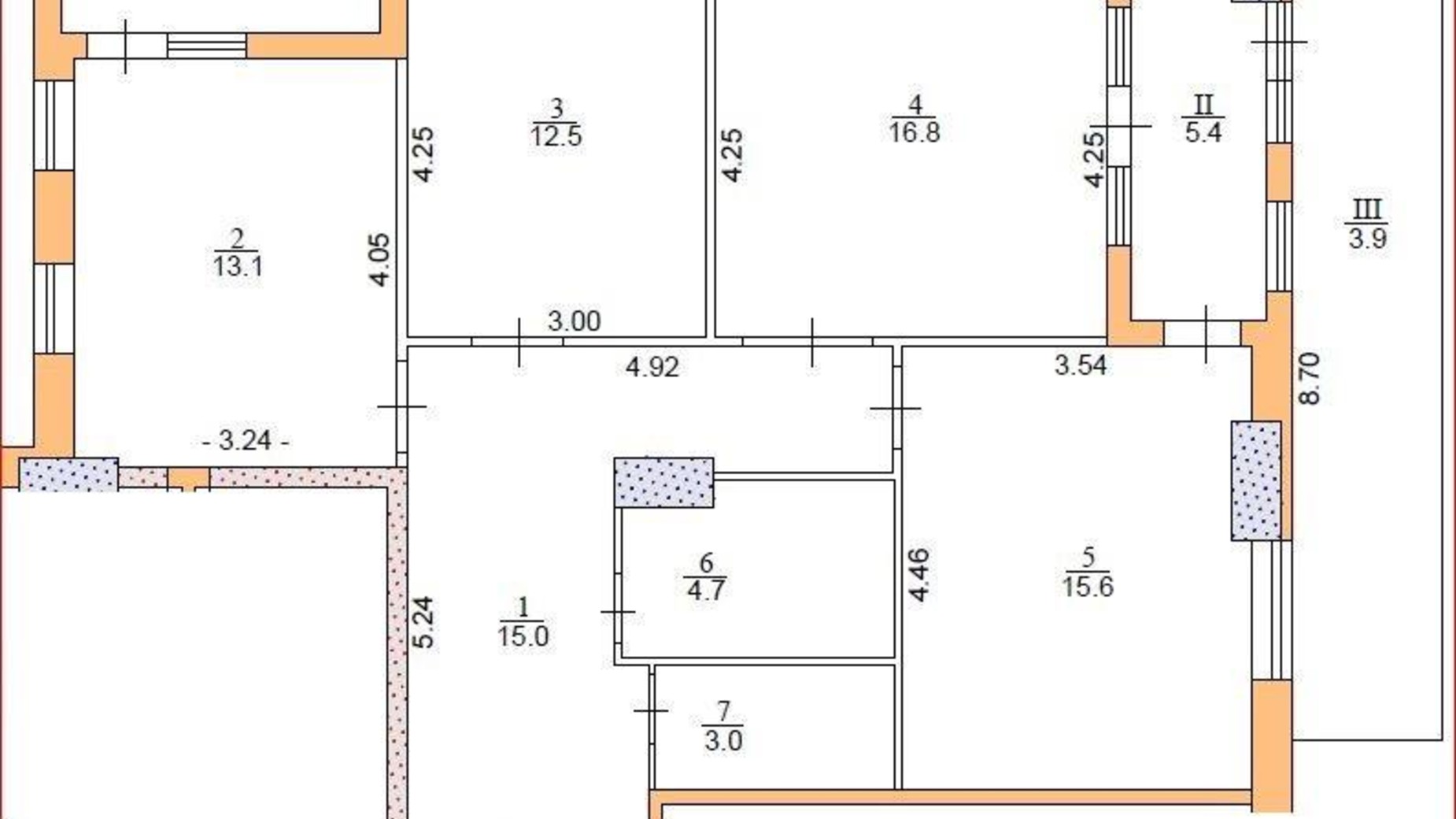 Планування 3-кімнатної квартири в ЖК Метрополь 94 м², фото 732310