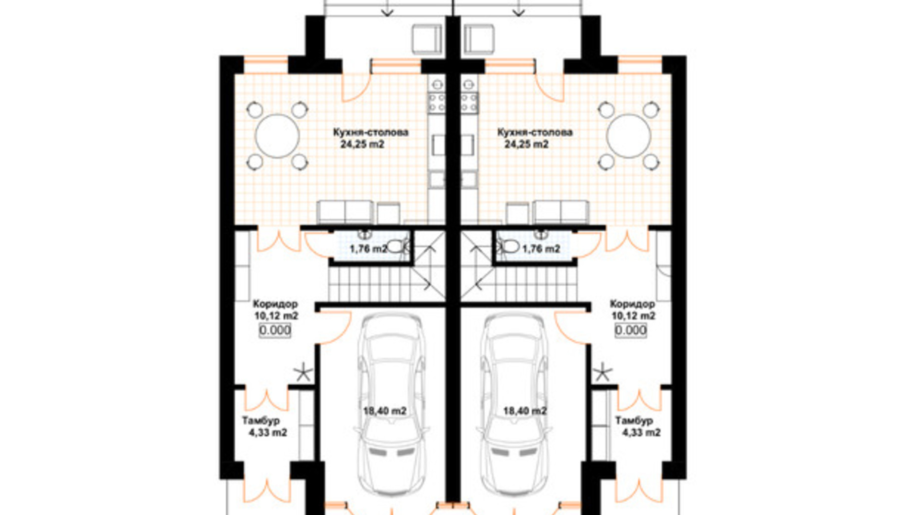 Планировка таунхауса в КГ Лищина 156 м², фото 737177