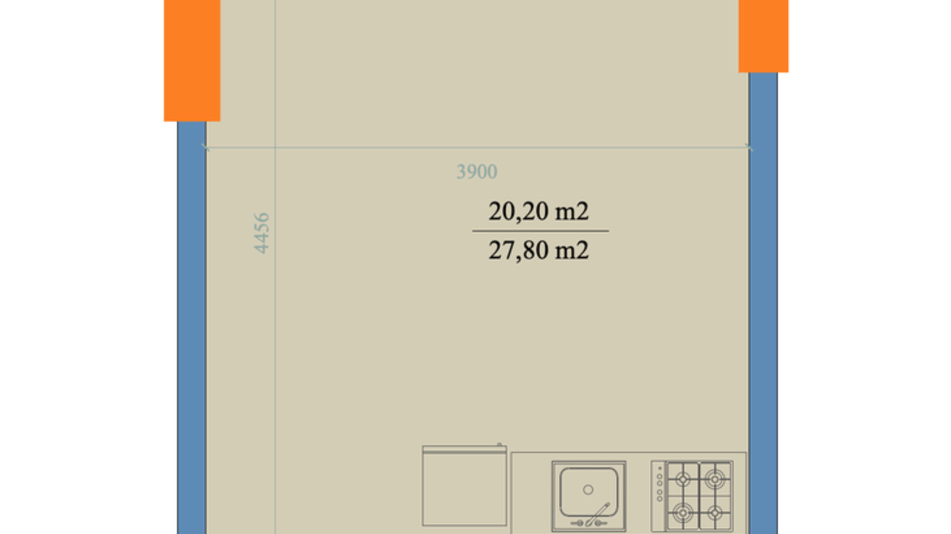 Планировка торгового помещения в ЖК Магистр 27.2 м², фото 743043