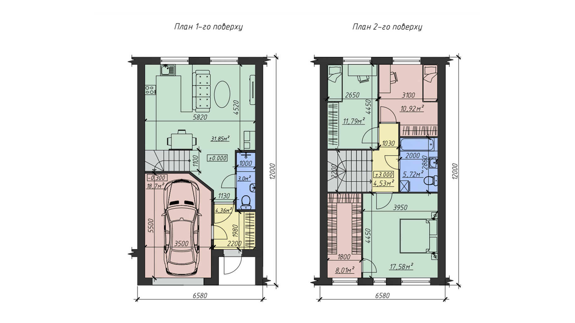 Планировка таунхауса в КГ West House Park 120 м², фото 746731