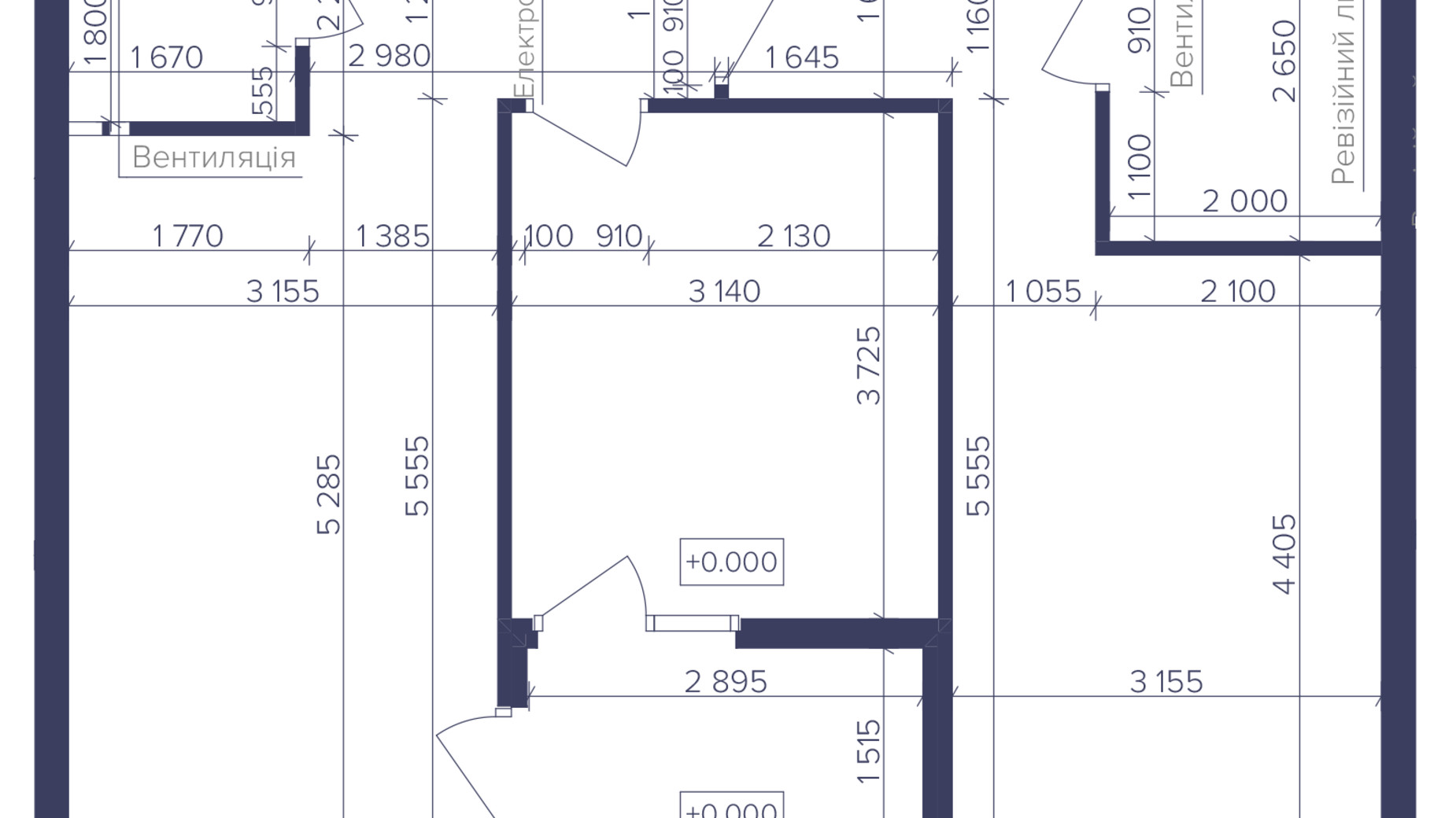 Планування 2-кімнатної квартири в ЖК Dnipro Island 65.45 м², фото 754374