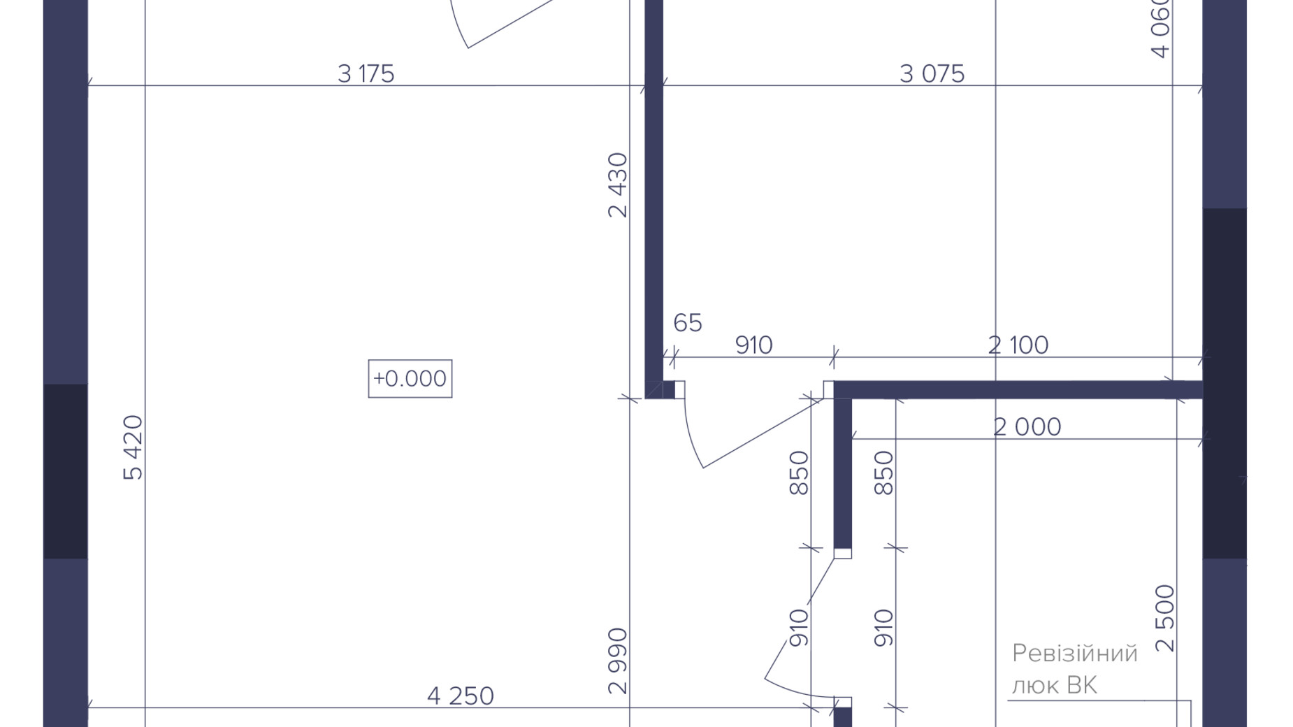 Планування 1-кімнатної квартири в ЖК Dnipro Island 51.96 м², фото 754703