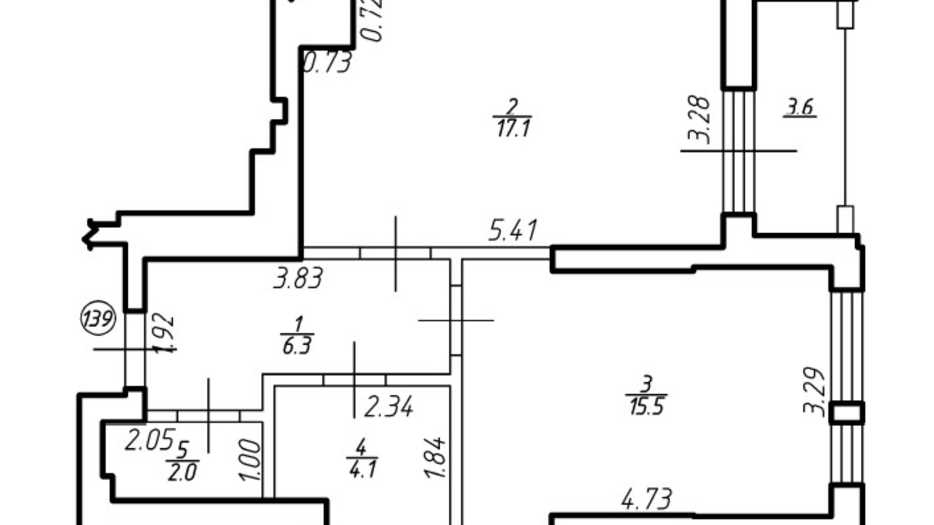 Планировка 1-комнатной квартиры в ЖК Comfort Hill 46.8 м², фото 759113