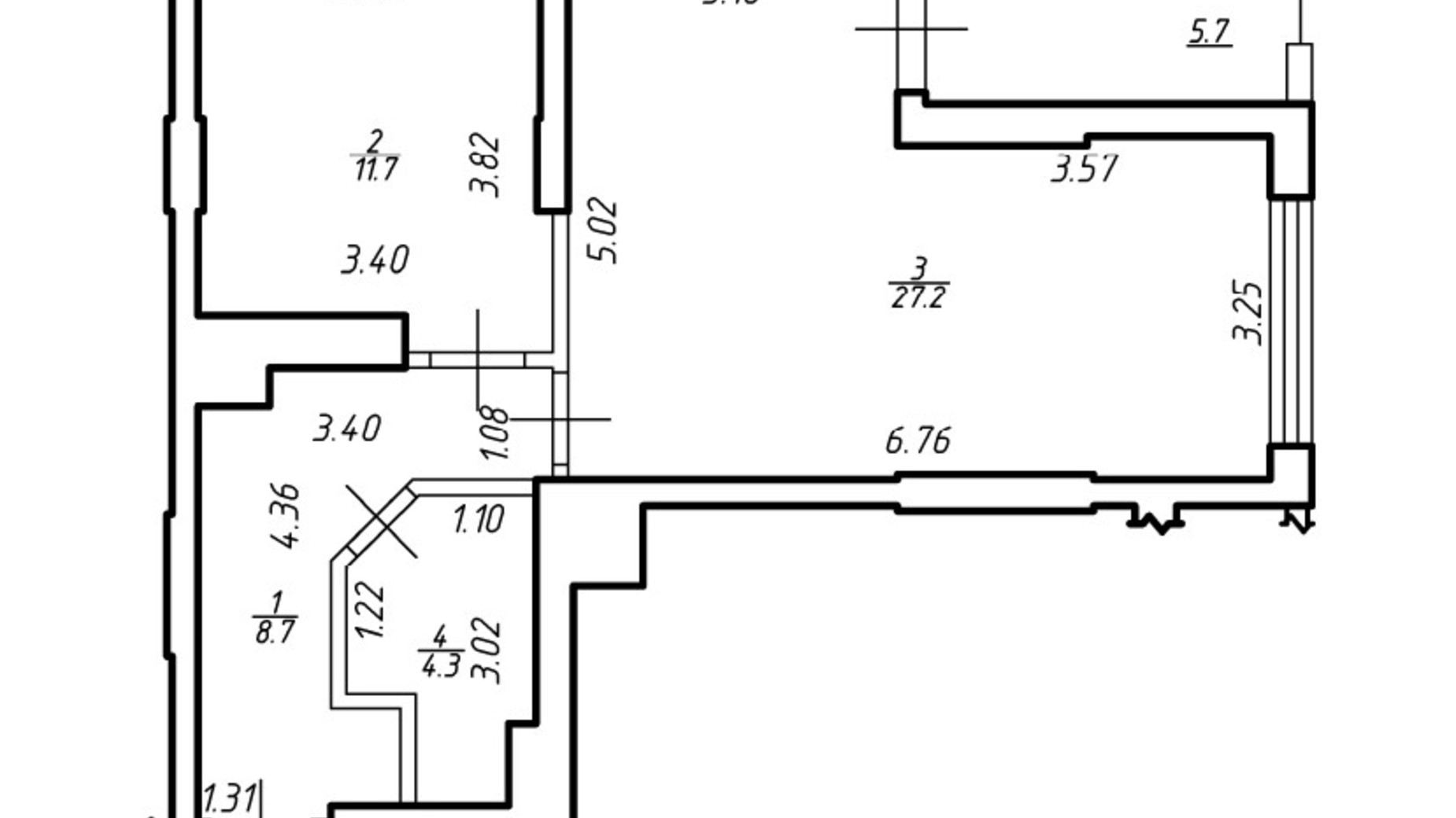 Планировка 1-комнатной квартиры в ЖК Comfort Hill 53.6 м², фото 760626