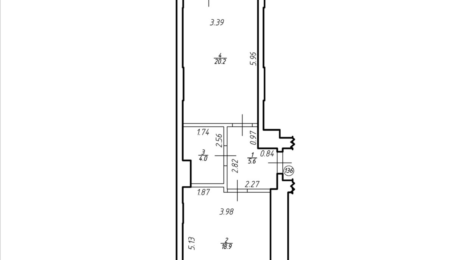 Планировка 1-комнатной квартиры в ЖК Comfort Hill 54.4 м², фото 760679